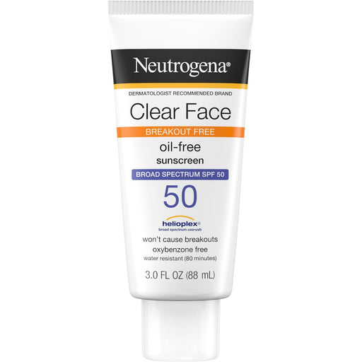 Neutrogena Neutrogena Clear Face Break-Out Free Liquid Lotion Sunscreen Broad Spectrum SPF 50 88ml Sunscreen White Smoke