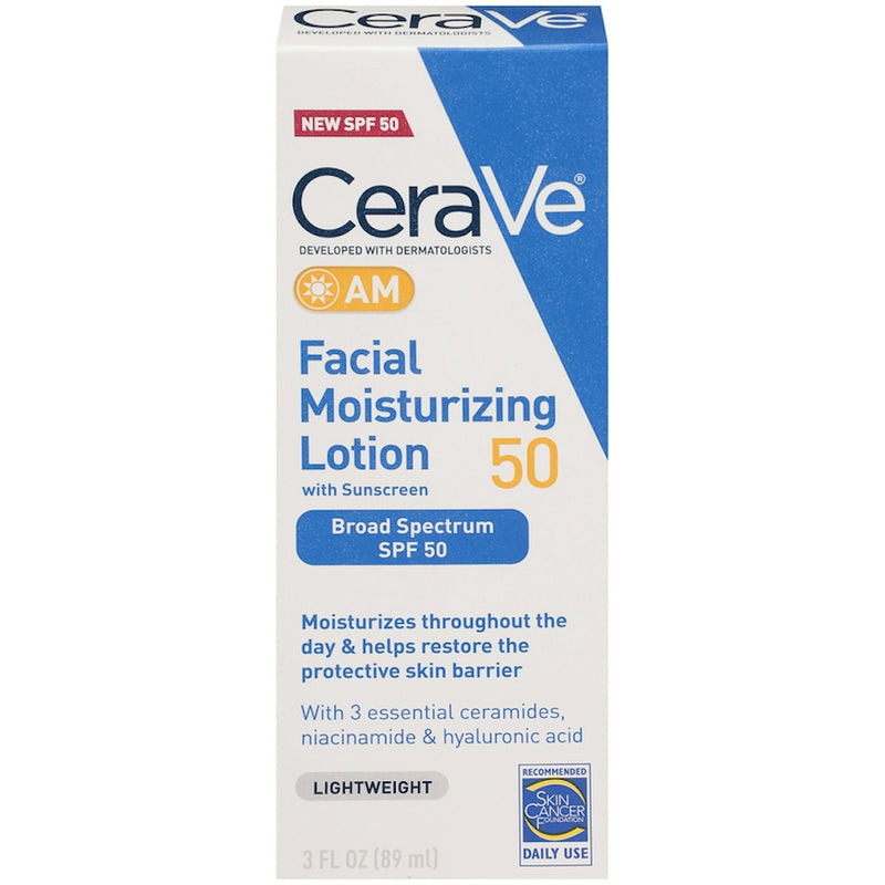 CeraVe CeraVe Facial Moisturizing Lotion, With Sunscreen, Broad Spectrum SPF 50 Lotion & Moisturizer Lavender