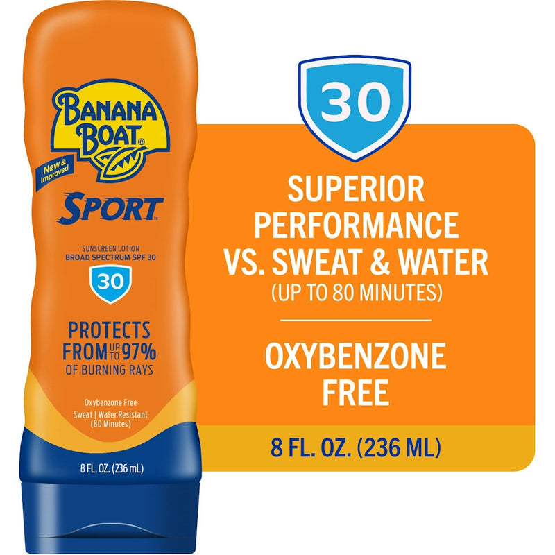 Banana Boat Banana Boat Ultra Sport Performance Lotion Sunscreen Broad Spectrum SPF 30 - 8 Ounces Sunscreen White Smoke