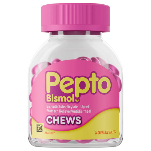 Pepto Bismol Pepto Bismol Mint Chewable Tablets 24Ct Health & Beauty White Smoke