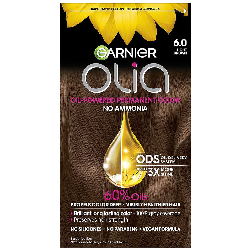 Garnier Garnier Olia Brilliant Color Light Brown Hair Color Kit Hair Color Dark Slate Gray