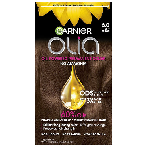 Garnier Garnier Olia Brilliant Color Light Brown Hair Color Kit Hair Color Dark Slate Gray