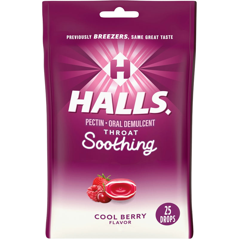 Halls Halls Drops, Cool Berry Flavor, Throat Soothing Health & Beauty Brown