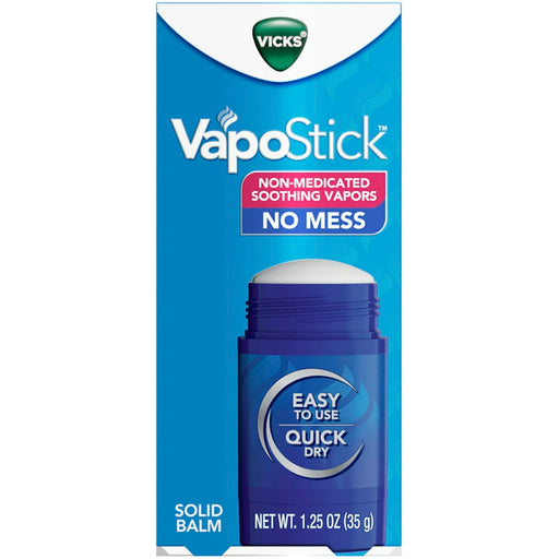 Vicks Vicks Solid Balm, Soothing Vapors, Non Medicated, No Mess 1.25 Oz Respiratory Care Dark Cyan