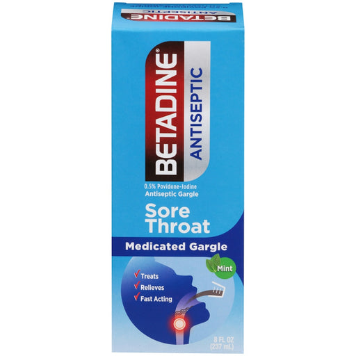 Betadine Betadine Antiseptic Sore Throat Gargle Mint Health & Beauty Dodger Blue