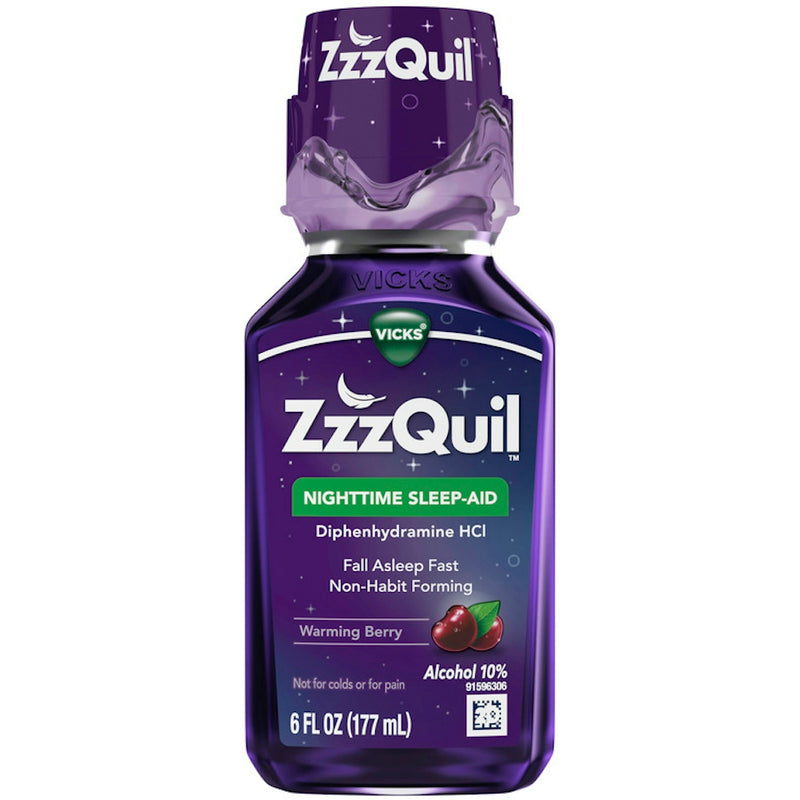 Vicks Vicks Zzzquil Nighttime Sleep Aid Liquid - Warming Berry, 6 Fl Oz Health & Beauty White Smoke