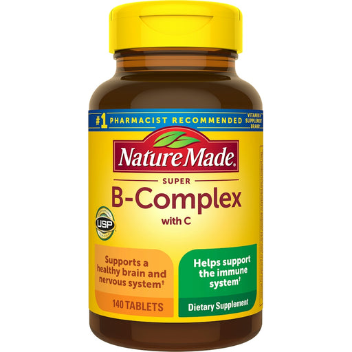 Nature Made Nature Made B Complex, With C, Super, Tablets Vitamins & Supplements White Smoke