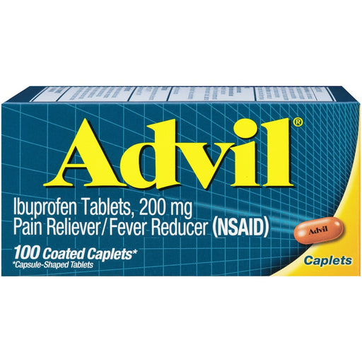Advil Advil Ibuprofen Pain Reliever Fever Reducer, 200 Mg, 100 Caplets Health & Beauty Dark Cyan
