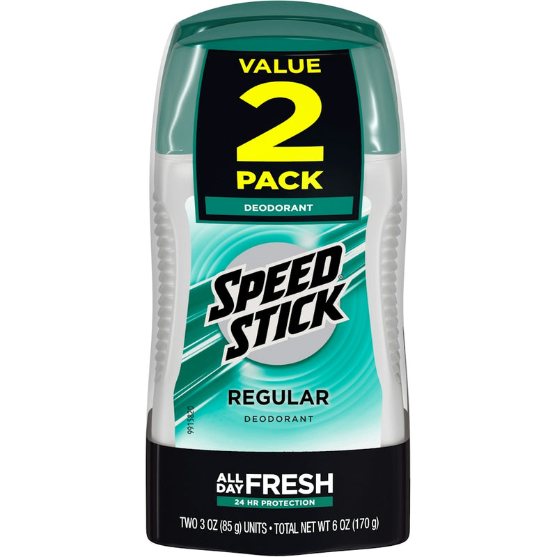 Mennen Speed Stick Speed Stick Men's Deodorant, Regular Scent, 3 oz (Twin Pack) Deodorant Black