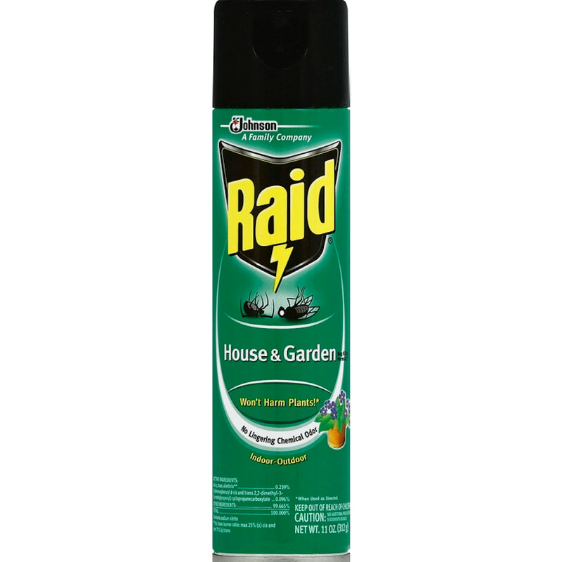 Raid Raid House & Garden Bug Killer Formula - Indoor/Outdoor 11.00 Oz Pest Control Black