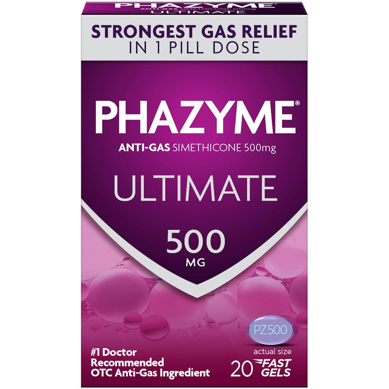 Phazyme Phazyme Ultimate Gas & Bloating Relief, Works In Minutes, 20 Fast Gels Medicine & Drugs Midnight Blue