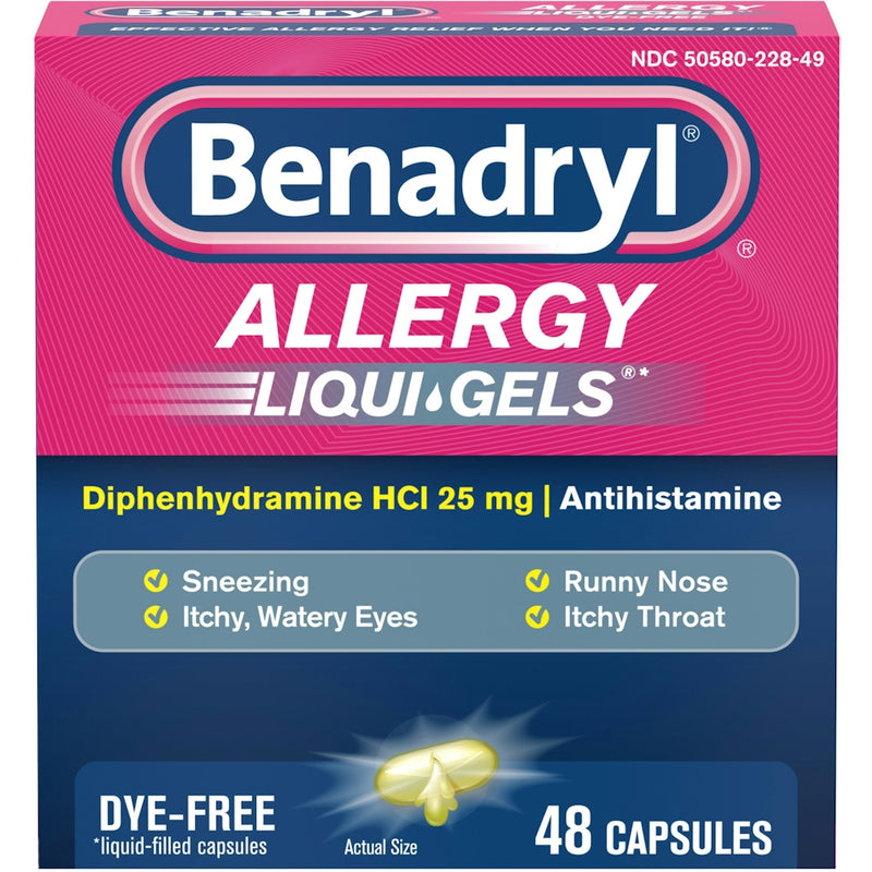 Benadryl Benadryl Allergy, Dye Free, 25 Mg, Capsules Medicine & Drugs Dark Slate Gray
