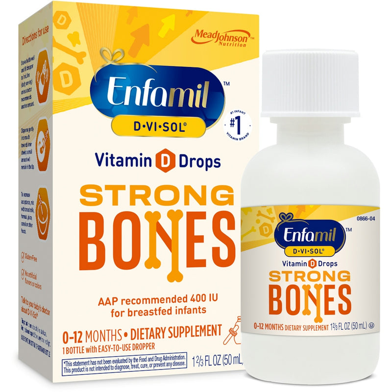 Enfamil Enfamil D-Vi-Sol Vitamin D Supplement Drops For Infants 50 Ml Dropper Bottle Vitamins & Supplements White Smoke