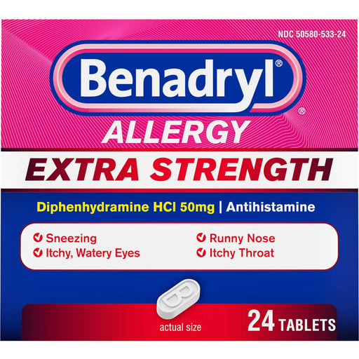 Benadryl Benadryl  Allergy Tb 50 mg  24 Es Medicine & Drugs White Smoke