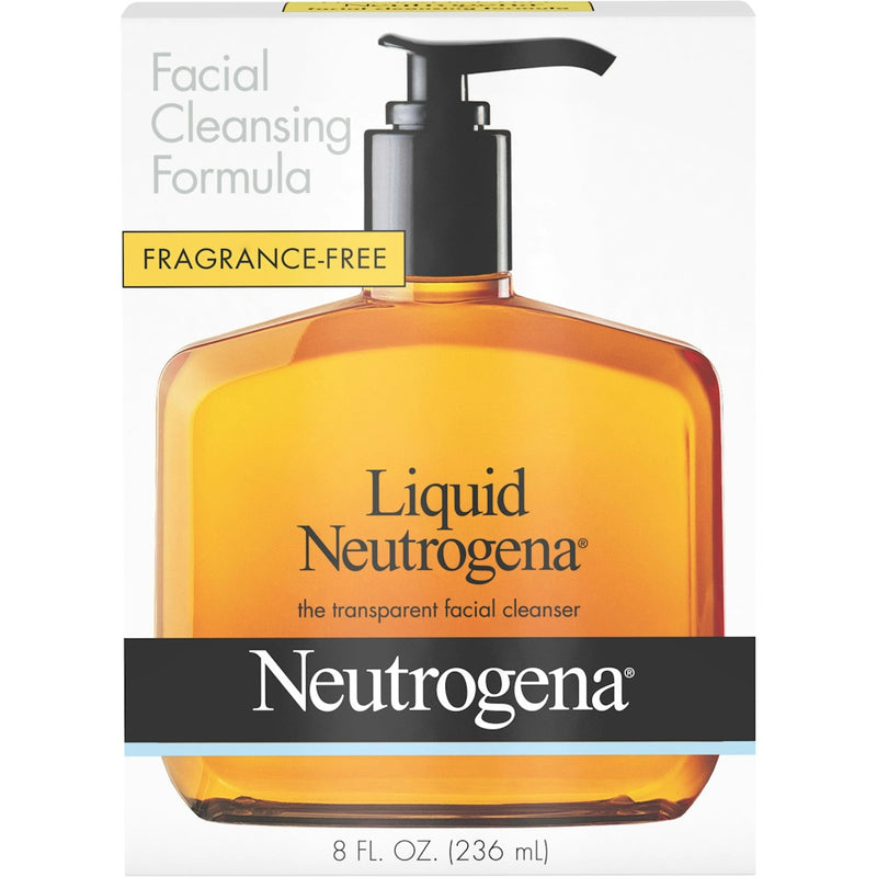 Neutrogena Neutrogena Facial Cleanser, Liquid, Fragrance Free 8 Fl Oz Facial Cleansers White Smoke