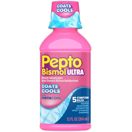 Pepto-Bismol Pepto-Bismol Ultra With Instacool Liquid - 12 Fl Oz Health & Beauty White Smoke