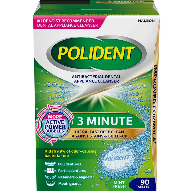 Polident Polident 3 Minute Antibacterial Dental Appliance Cleanser Tablets Dentures Lavender