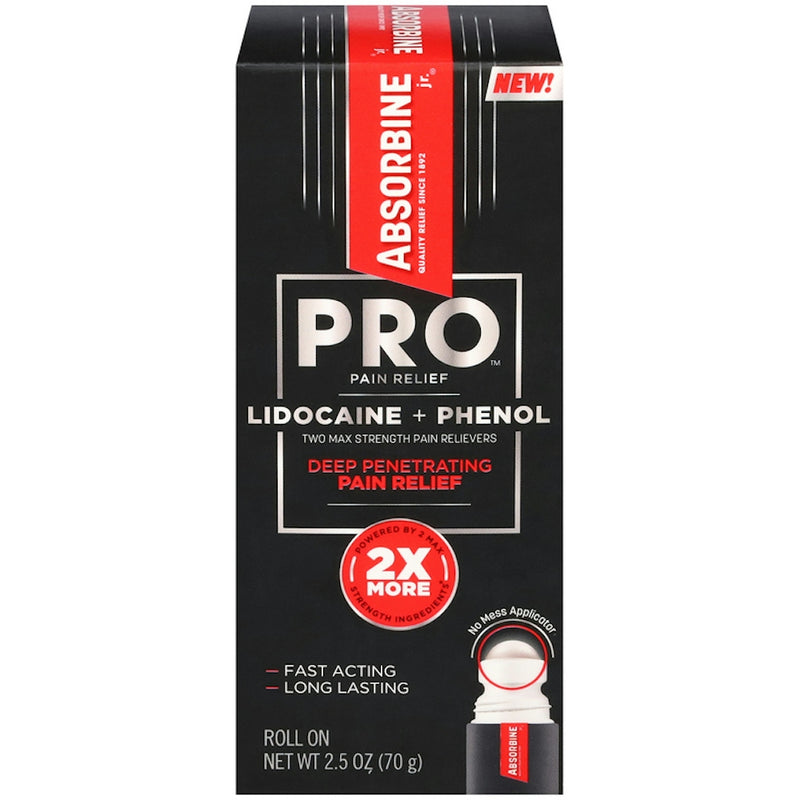 Absorbine Absorbine Jr. Pro Pain Relief Roll On Lidocaine + Phenol Medicine & Drugs Dark Slate Gray