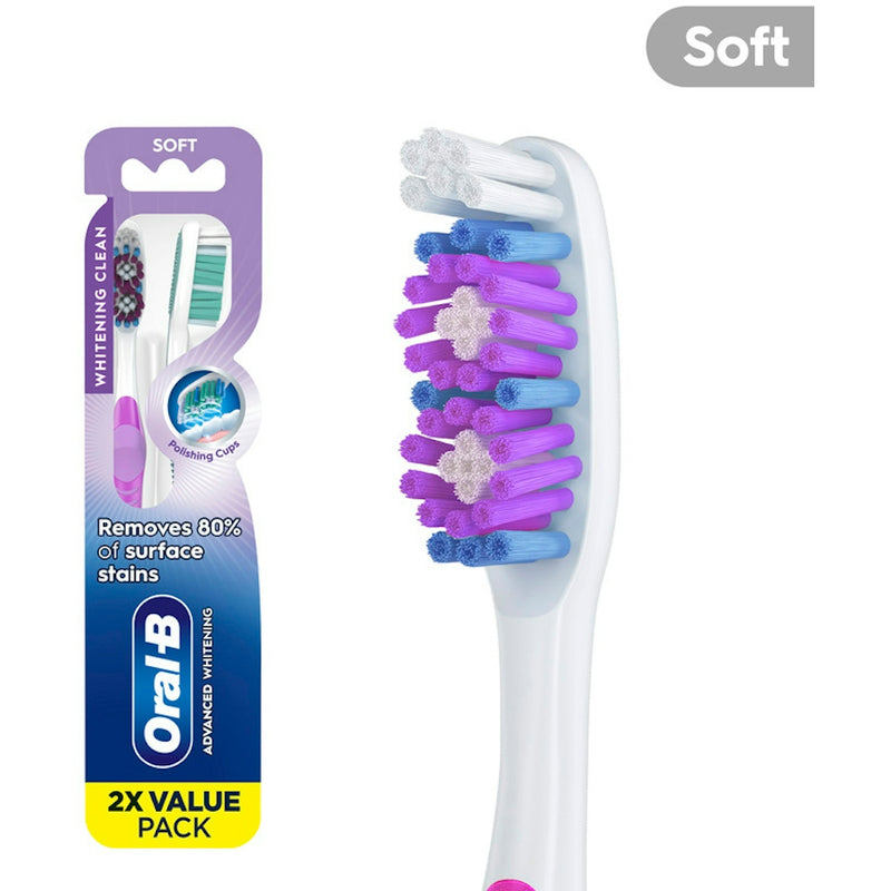 Oral-B Oral-B 3D White Vivid Soft Toothbrushes Value Pack Toothbrushes White Smoke