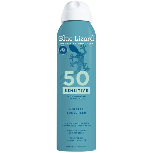 Blue Lizard Blue Lizard Mineral Sunscreen Sensitive SPF 50+ Spray, 5 Ounce Sunscreen Cadet Blue