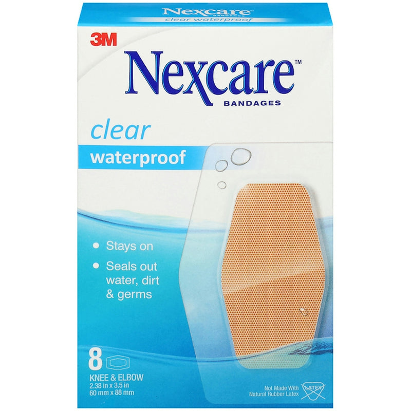 Nexcare Nexcare Waterproof Bandages, Knee & Elbow Size, 360-Degree Seal, 8 Count Medical Tape & Bandages Lavender
