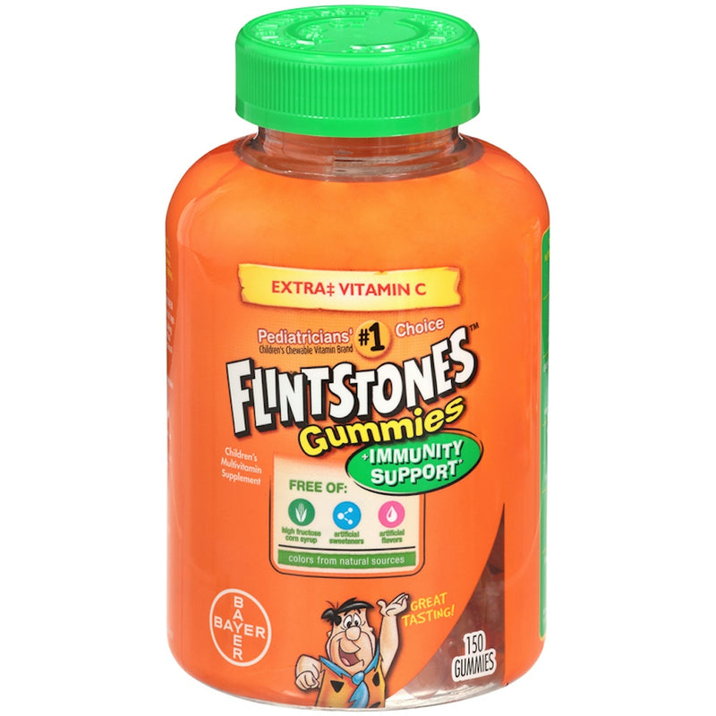Flintstones Flintstones Childrens Multivitamins  Immunity Support Gummies 150Ct Vitamins & Supplements White Smoke