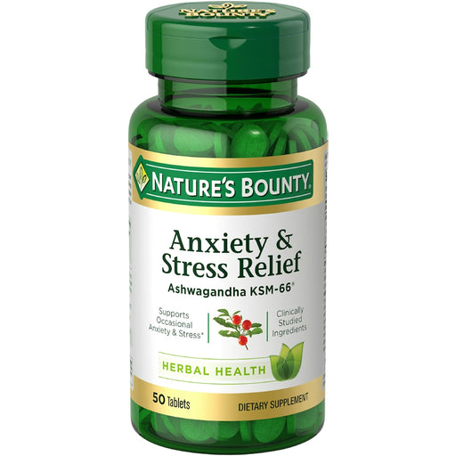 Nature's Bounty Nature's Bounty Anxiety & Stress Relief, Herbal Health, Tablets Vitamins & Supplements White Smoke