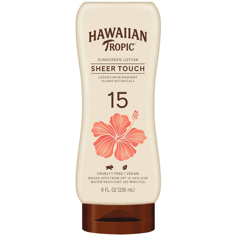 Hawaiian Tropic Hawaiian Tropic Sheer Touch Sunscreen Broad Spectrum SPF 15 - 8 oz Sunscreen Light Gray