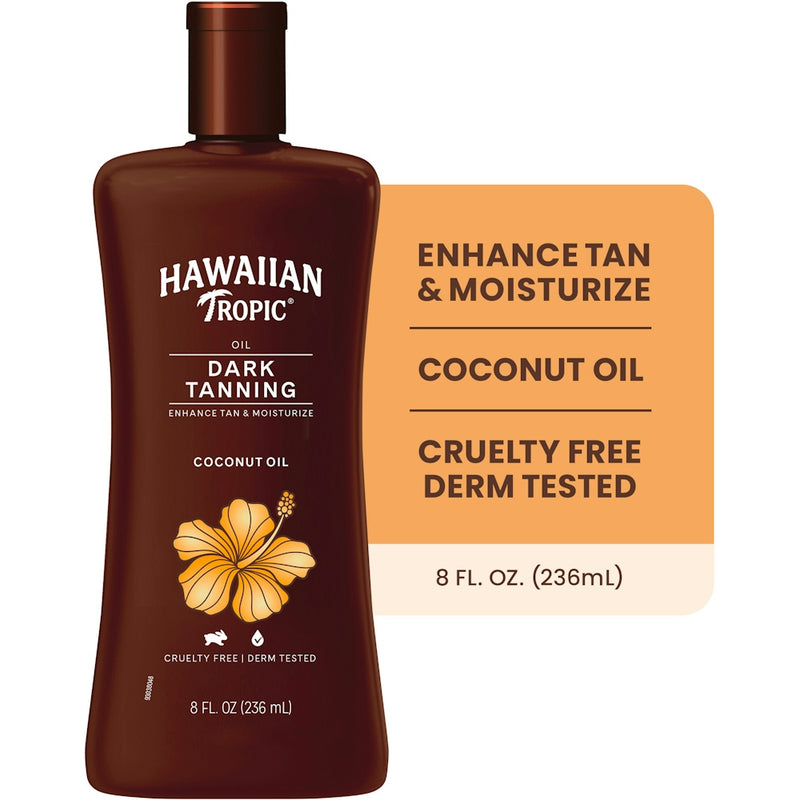 Hawaiian Tropic Hawaiian Tropic Dark Tanning Oil 8 Fl Oz Health & Beauty White Smoke