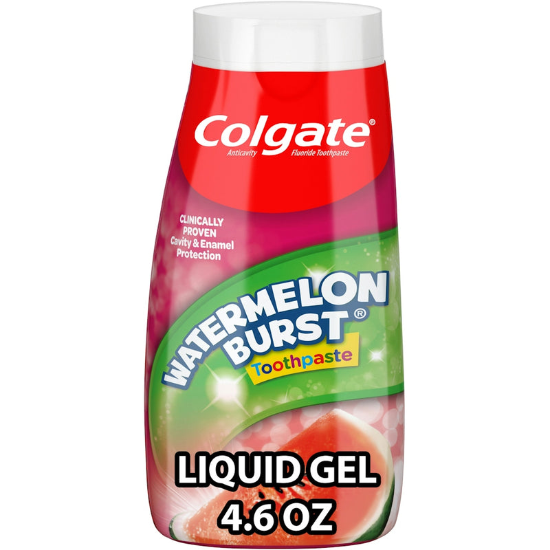 Colgate Colgate Kids Fluoride Toothpaste Liquid Gel Watermelon Burst - 4.6 Oz Toothpaste White Smoke