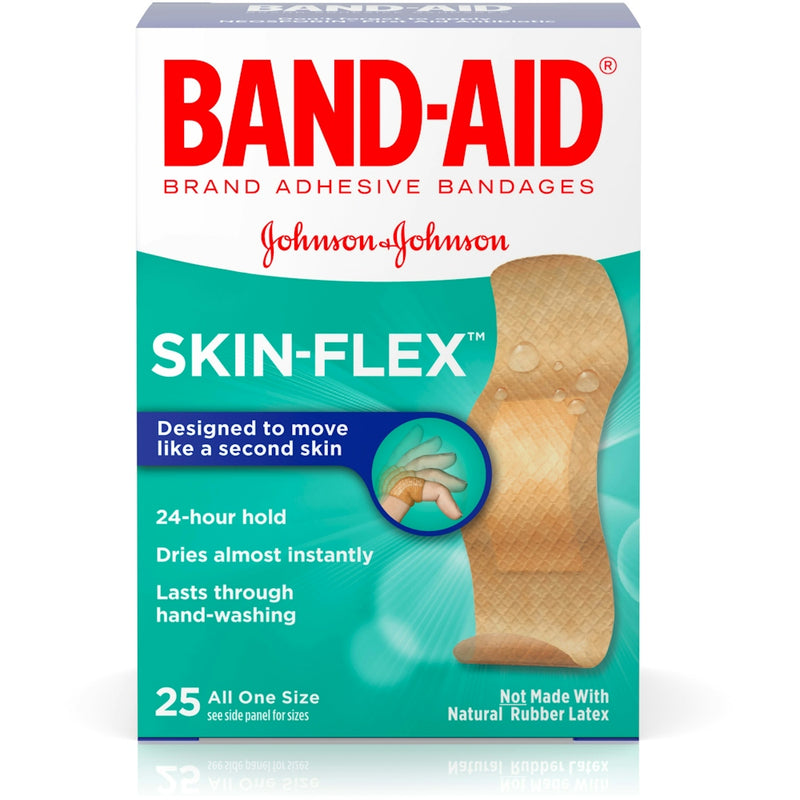 Band-Aid Brand Band-Aid Brand Sterile Skin-Flex Adhesive Active Bandages For First & Wound Care Of Minor Cuts, Scrapes & Burns, Lightweight, Comfortable & Durable Second Skin Feeling, One Size First Aid White Smoke