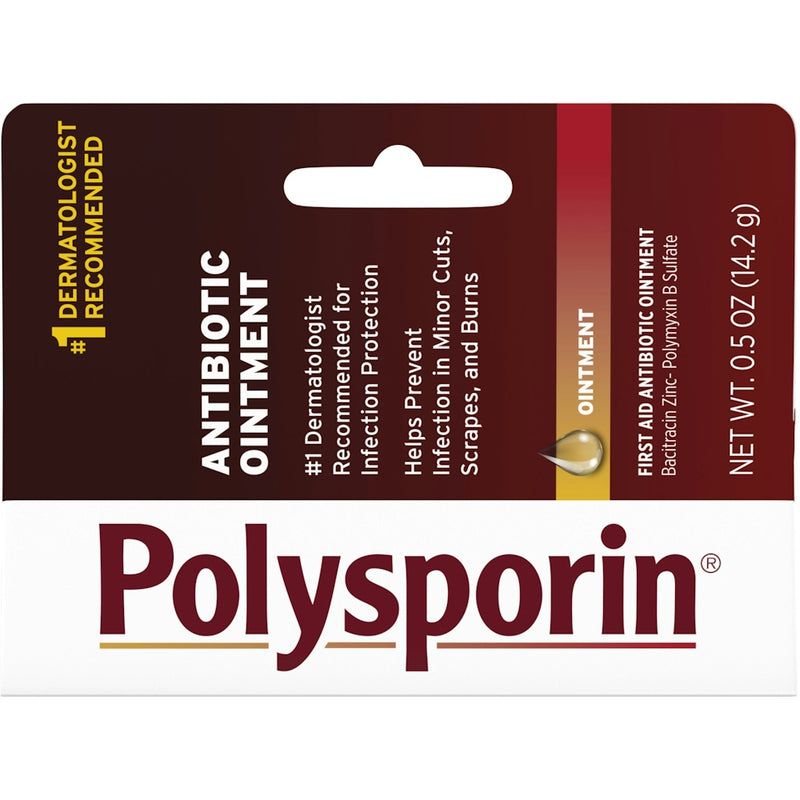 Polysporin Polysporin  Antibiotic Ointment  0.5 Oz First Aid White Smoke