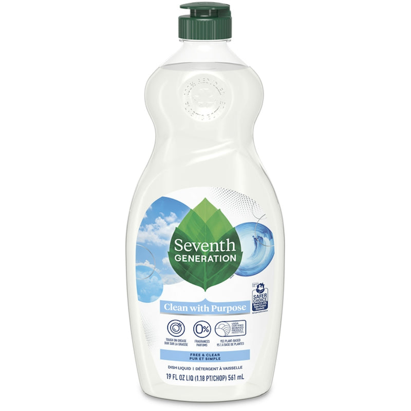 Seventh Generation Seventh Generation Dish Liquid Soap - Free & Clear - 19 Fl Oz Dish Detergent & Soap White Smoke