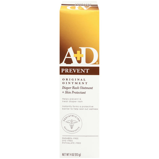 A+D A+D Prevent Diaper Rash + Skin Protectant Original Ointment, 4 Oz Diaper Rash Treatments White Smoke