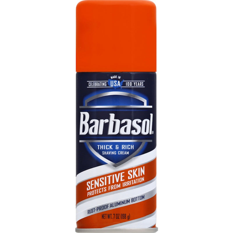 Barbasol Barbasol Sensitive Skin Thick & Rich Shaving Cream, 7 Oz, 7 Ounce Shaving Cream Orange Red