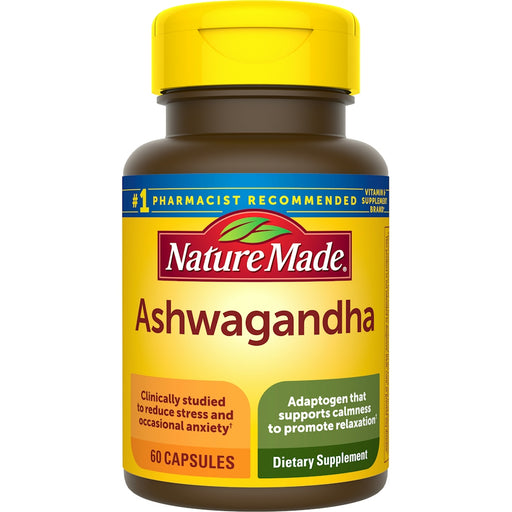 Nature Made NM Ashwagandha Cp  60 Vitamins & Supplements White Smoke