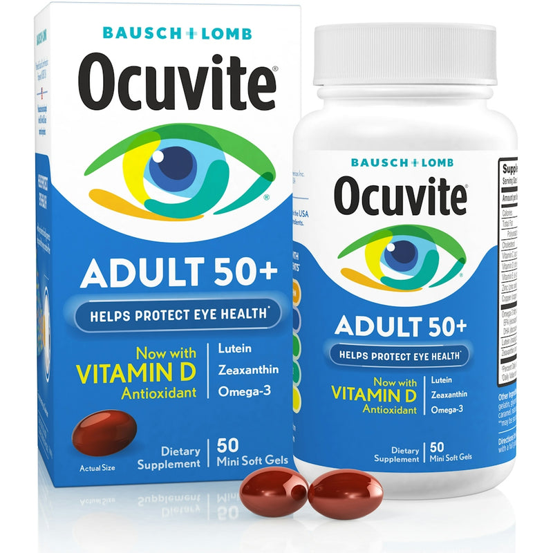 Ocuvite Ocuvite Bausch & Lomb Adult 50+ (90 Soft Gels) Vitamins & Supplements White Smoke