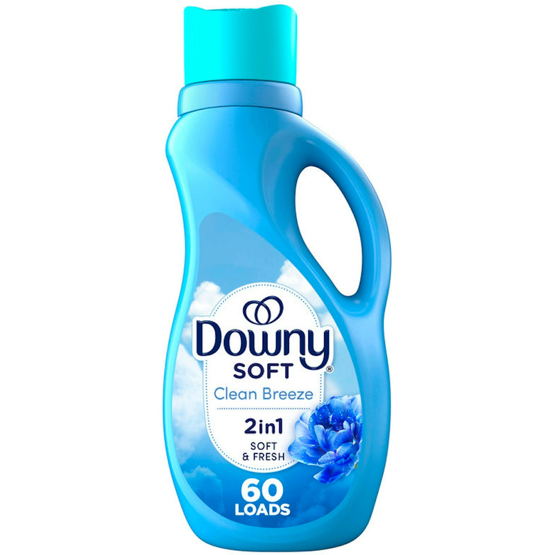 Downy Downy Soft, 2 In 1 Soft And Fresh Liquid Fabric Softener, Clean Breeze, 60 Loads 44 Fl Oz Fabric Softeners & Dryer Sheets White Smoke