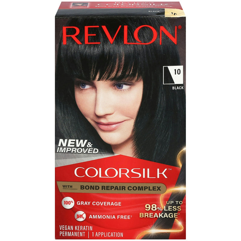 Revlon Revlon Beautiful Color Permanent Hair Color, 010 Black, 1 Hair Color Dark Slate Gray
