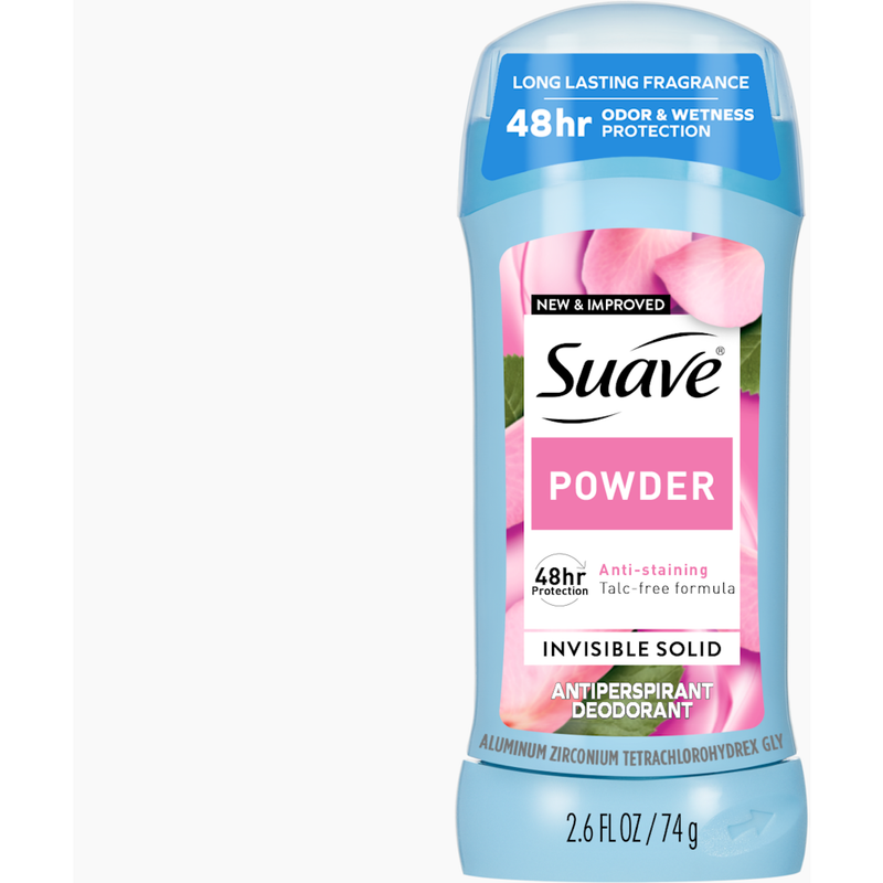 Suave Suave Antiperspirant Deodorant, Invisible Solid, Powder 2.6 Fl Oz Deodorant White Smoke