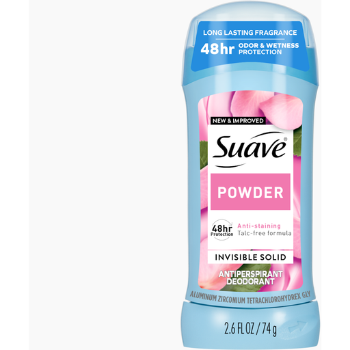 Suave Suave Antiperspirant Deodorant, Invisible Solid, Powder 2.6 Fl Oz Deodorant White Smoke