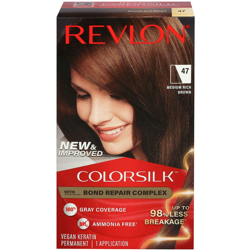 Revlon Revlon 47 Medium Rich Brown Vegan Keratin Permanent Hair Color Hair Color Black
