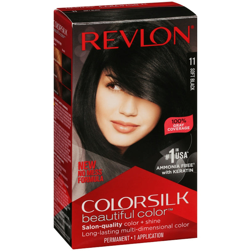 Revlon Revlon Colorsilk Beautiful Color Soft Black 11   Permanent Hair Color 1Ea Hair Color Black