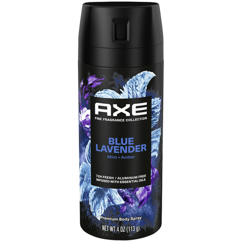 Axe Axe Fine Fragrance Collection Premium Deodorant Body Spray For Men Blue Lavender 4 Oz Bath & Body Dark Slate Gray