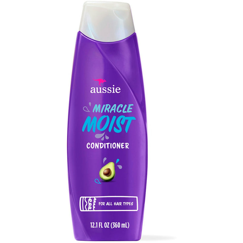 Aussie Aussie Miracle Moist Conditioner With Avocado & Jojoba Oil  12.1 Fl Oz Conditioners White Smoke