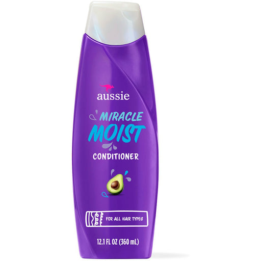 Aussie Aussie Miracle Moist Conditioner With Avocado & Jojoba Oil  12.1 Fl Oz Conditioners White Smoke