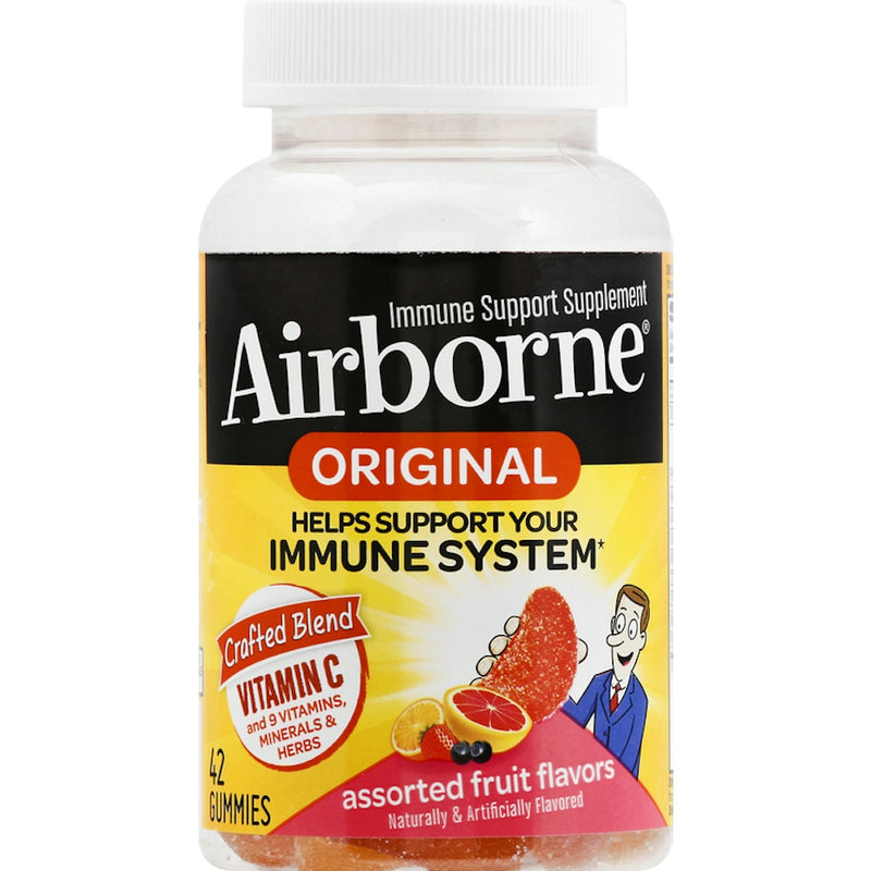 Airborne Airborne Gummies Original Immune Support Supplement Assorted Fruit Flavors Vitamins & Supplements Lavender