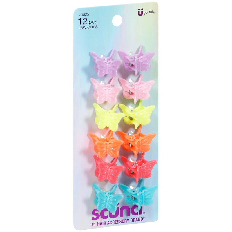 Scunci Scunci Butterfly Bright Colors Mini Jaw Clips - 12ct Hair Care Lavender