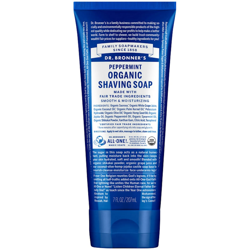 Dr. Bronner's Dr. Bronner's Organic Shaving Soap Spearmint Peppermint 7 Fl. Oz Shaving & Grooming White Smoke
