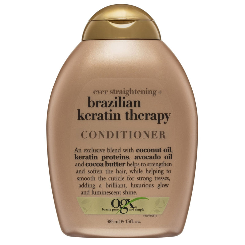 OGX OGX Ever Straight Conditioner Brazilian Keratin Therapy 13 Oz Conditioners White Smoke